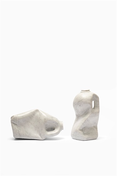 Christian Atichian, Slow decay, carrara marble, 30 x 15 x 15 cm and 15 x 30 x 15 cm.