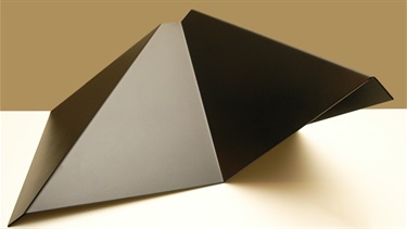 George Papadimas, Untitled (fold) Air Dwellers/Land Dwellers, painted mild steel, 70 x 60 x 40 cm.