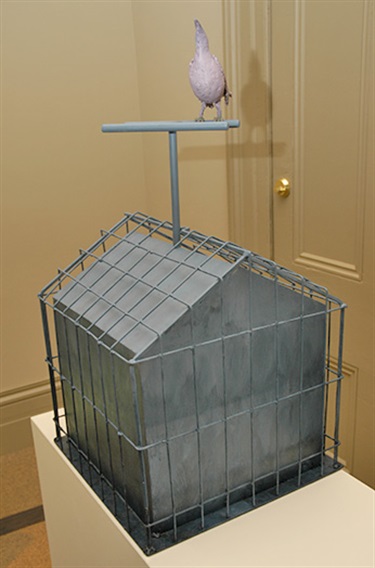Peter Read, Reception, steel, copper, papier mâché, 79.5 x 45 x 40 cm.