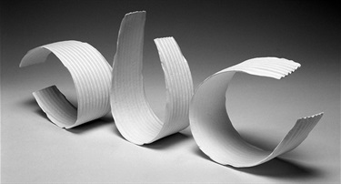 Titania Henderson, Untitled, bone china, 45 x 8.5 cm.