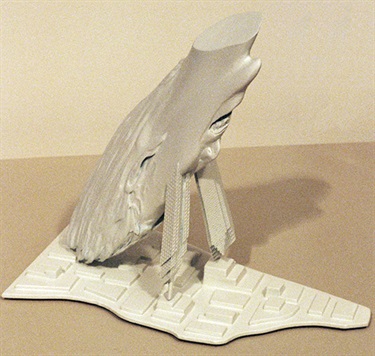 Louis Pratt, Landscape (Manhattan), epoxy resin, paint, 30 x 14 x 16 cm. Courtesy of Australian Galleries.