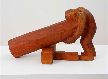 Stephen King, Log Roller III, corkwood, 28 x 48 x 24 cm. Courtesy of Michael Reid Gallery.