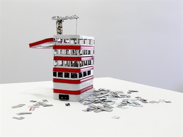Andrew Tetzalf, Tinscape II, 6 Altoids mint tins, LED lights, batteries, switch, 16