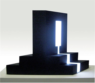 Campbell Robertson-Swann, Eclat, mild steel, Perspex, LED lights, 65 x 68 x 34 cm. Courtesy of Defiance Gallery.