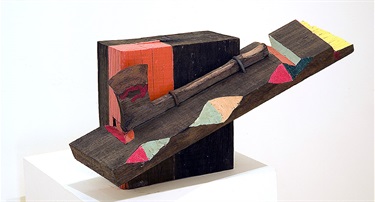 Michael Snape, The Brush, painted hardwood, maple, 66 x 30 x 31 cm. Courtesy of Australian Galleries.
