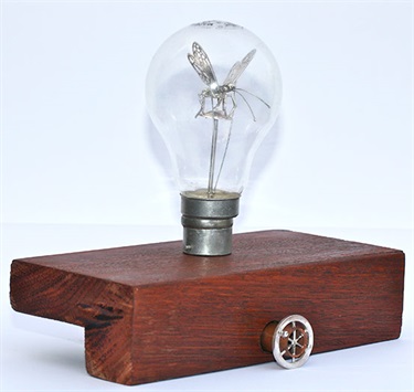 Josh Lanham, When Will We Stop Torturing Our Brothers?, sterling silver, wood, copper, glass, resin, 25 x 25 cm.