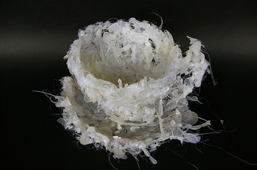 Anthea Williams, Cup and Saucer, silicone, adhesives, 17.5 x 25 x 25 cm.