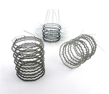 Melissa Cameron, Three From Three, titanium, stainless steel, vitreous enamel, 36 x 20 x 15 cm.