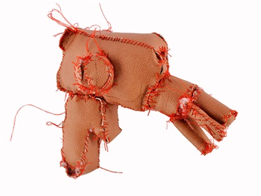 Terry Williams, Not Titled (movie camera), vinyl, cotton, stuffing, 15 x 18 x 8 cm. Courtesy of Arts Project Australia.