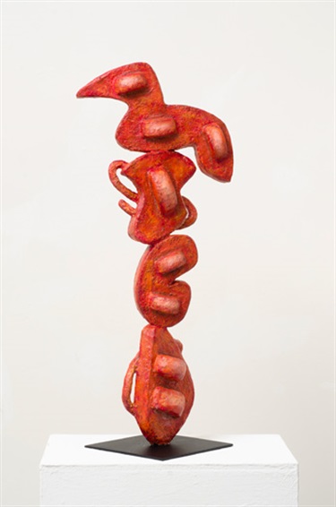 Nola Jones, Zig Zag, steel, aluminium, papier mâché, oil paint, 72 x 33 x 10 cm.