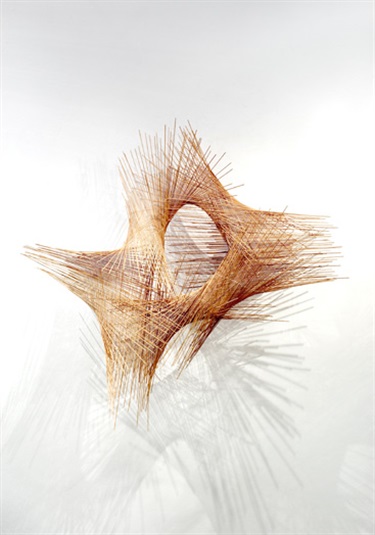 Tracey Deep, Spirit, recycled bamboo, 80 x 80 x 80 cm.
