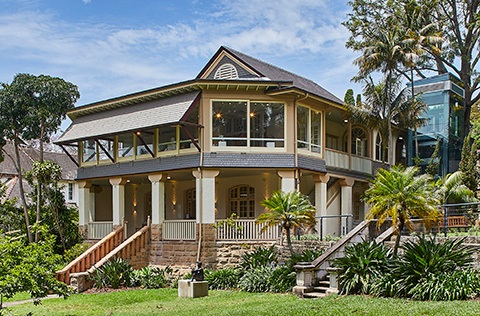 Woollahra Gallery at Redleaf as viewed from Blackburn Gardens