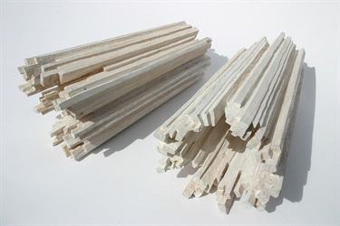 Robert Bridgewater, I can see the future, elm, paint, 9 x 24 x 18 cm. Courtesy of Niagara Galleries.