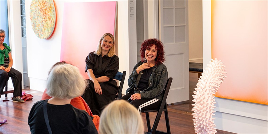 Gallery director in conversation with Artist