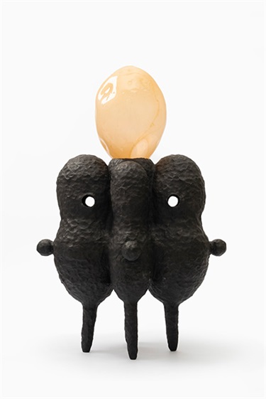Lynda Draper, JET, ceramic, pigment wax and hand blown glass, 80 x 53 x 43 cm. Appears courtesy of Sullivan + Strumpf.
