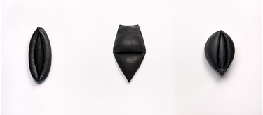 Kat Shapiro Wood, Untitled (until finally, and inversely), rubber, glue, thread, reclaimed stuffing, 28 x 80 x 11 cm. Appears courtesy of Chalk Horse.